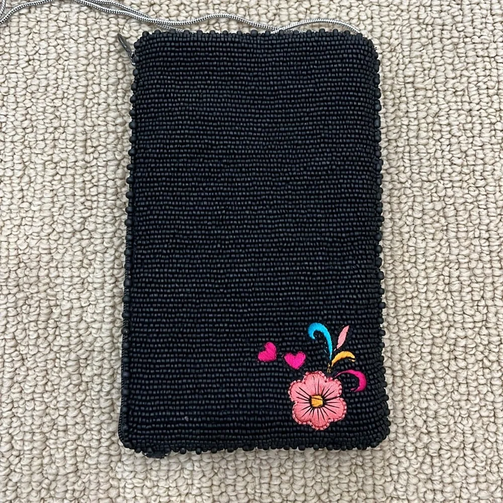 Mary Frances phone carrier/bag/purse. Never used! Darling beaded skull! Colors! - Picture 4 of 8